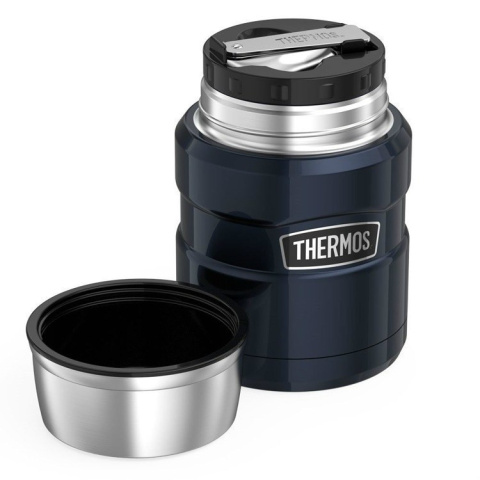 sklep pływacki aqua-swim.pl TERMOS OBIADOWY Z ŁYŻKĄ NA JEDZENIE Thermos King 470ml granatowy odkręcony sklep pływacki aqua-swim.pl TERMOS OBIADOWY Z ŁYŻKĄ NA JEDZENIE Thermos King 470ml granatowy odkręcony