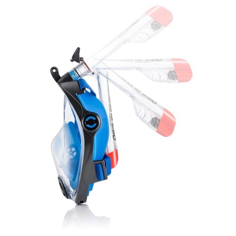 sklep pływacki aqua-swim.pl MASKA DO NURKOWANIA PEŁNOTWARZOWA DO SNORKELINGU SPECTRA 2.0 S/M bok fajka